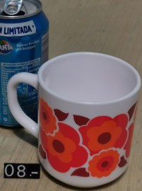TAZA CAFE VINTAGE FLORES 9X8CMS